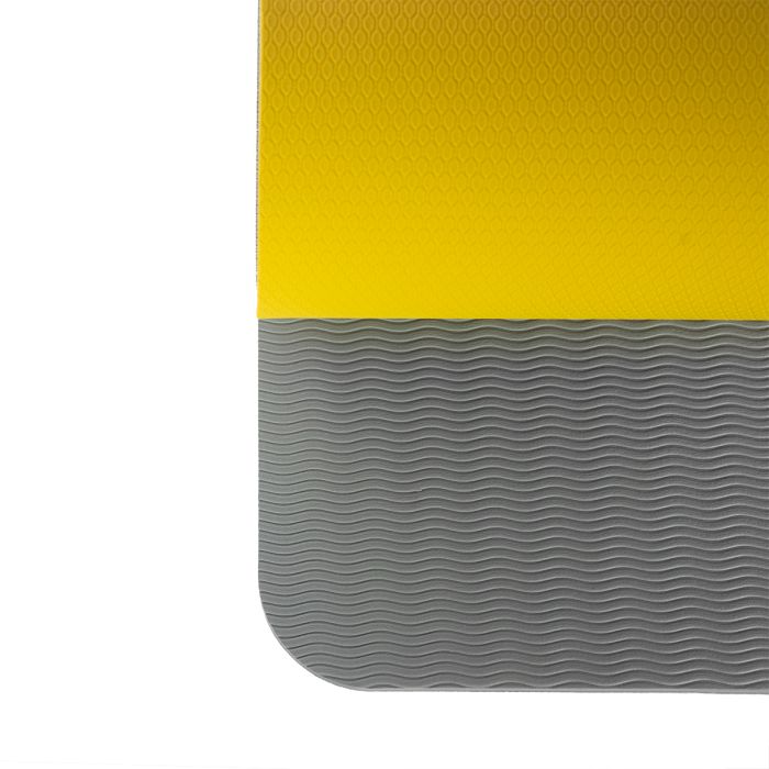 Podloga za vežbanje Dual Yoga Mat Yellow/Grey – GymBeam