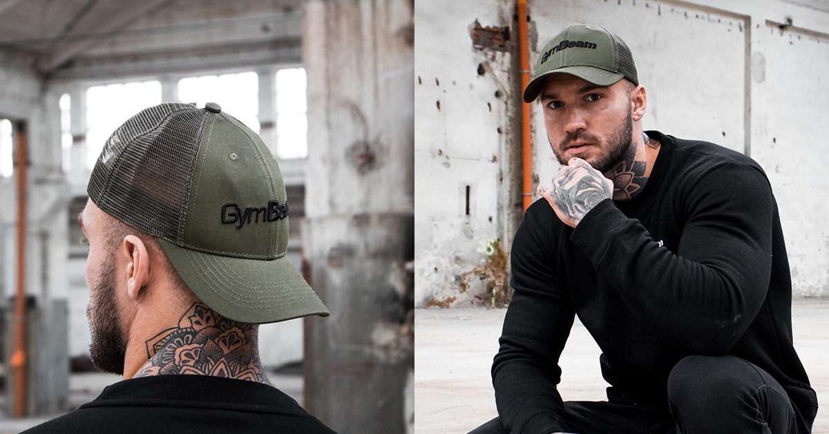 Качкет Mesh Panel Cap Military Green - GymBeam