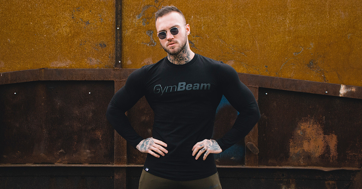 Мајица Long Sleeve Leisure Black - GymBeam